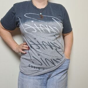 Panic! At the Disco Dip Dyed Crew Neck Short Sleeve Band Tee Shirt Size Large